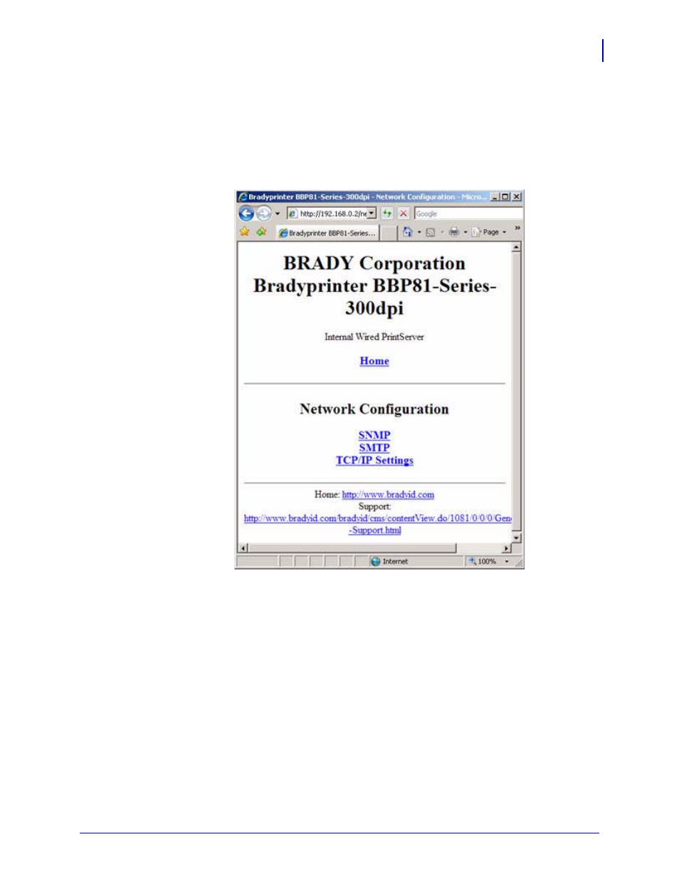 Tcp/ip settings | Brady BBP81 User Manual | Page 59 / 106