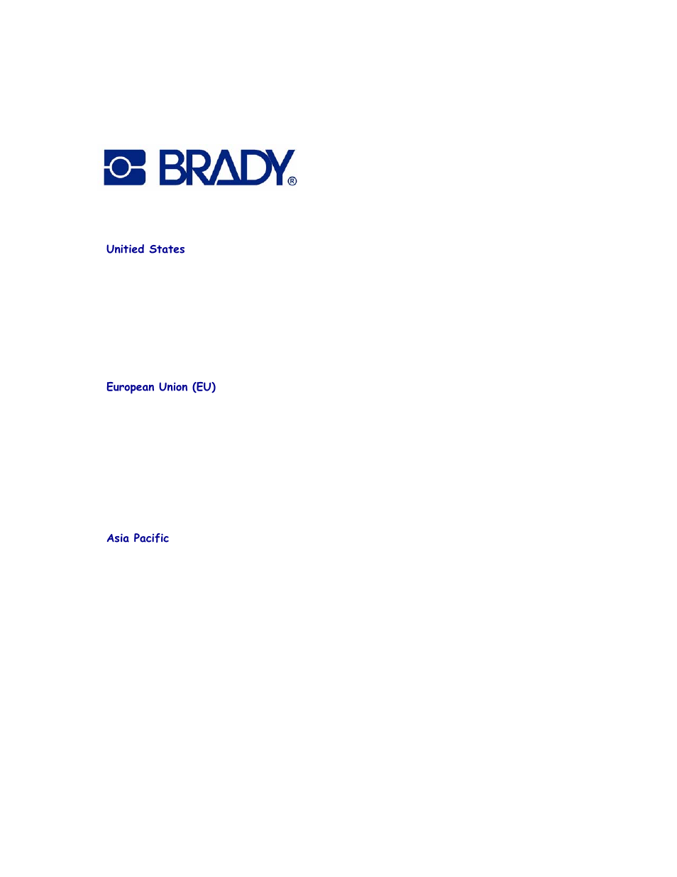 Brady X-Plus II User Manual | Page 208 / 208