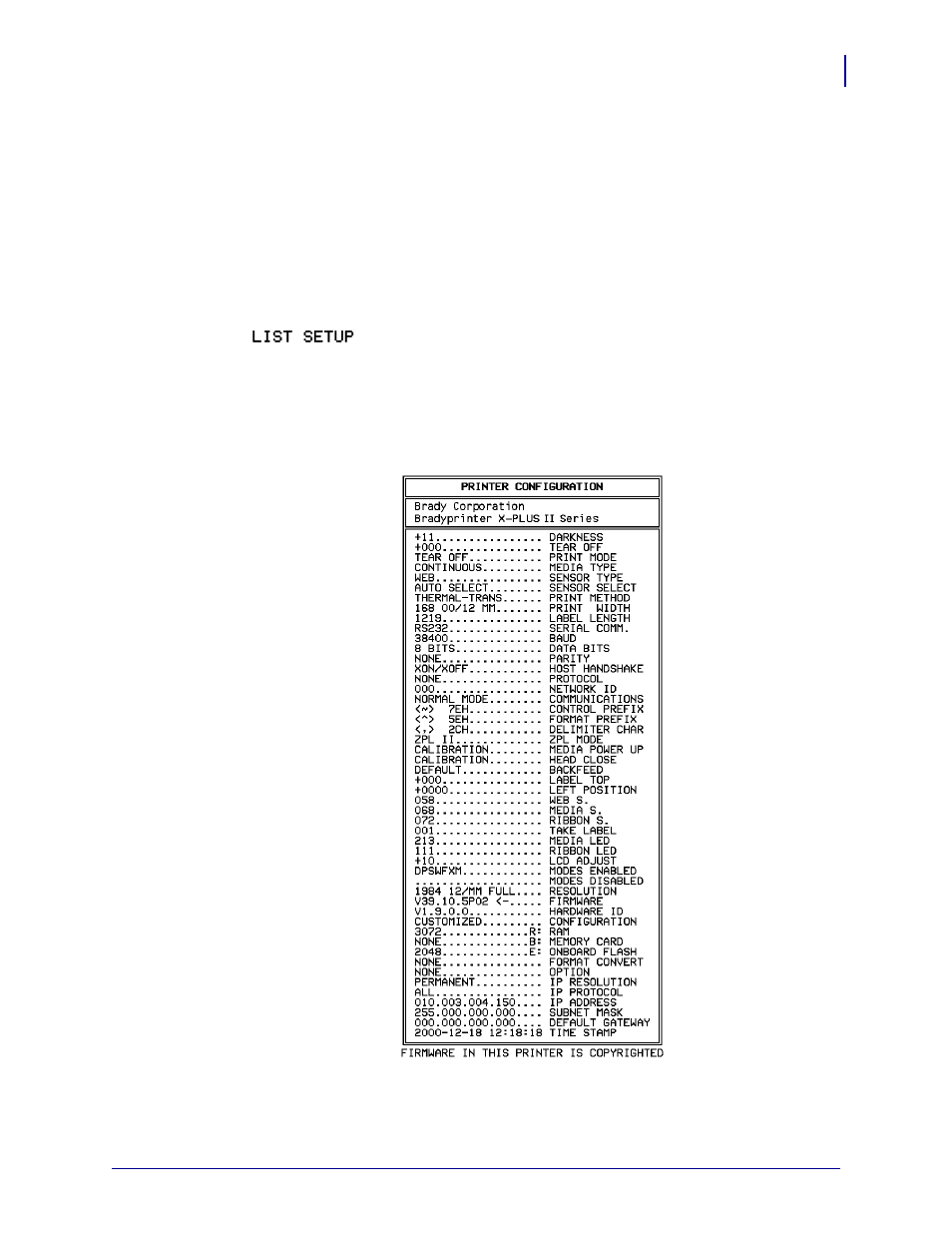 Print a configuration label | Brady X-Plus II User Manual | Page 71 / 208