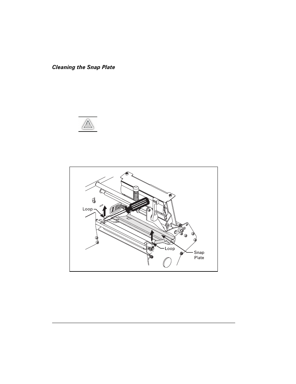 Cleaning the snap plate | Brady 200M-e 300 User Manual | Page 76 / 118