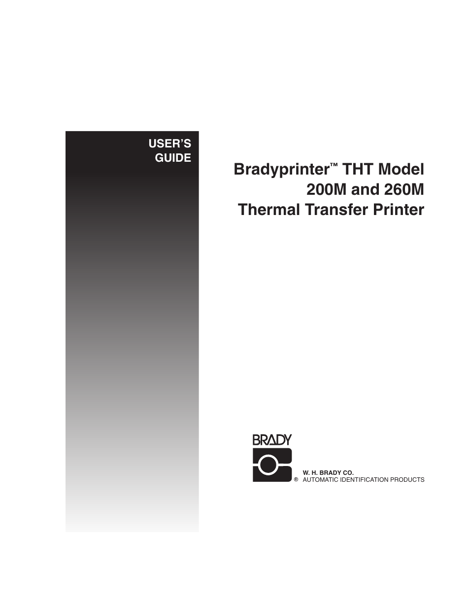 Brady 200M User Manual | 104 pages
