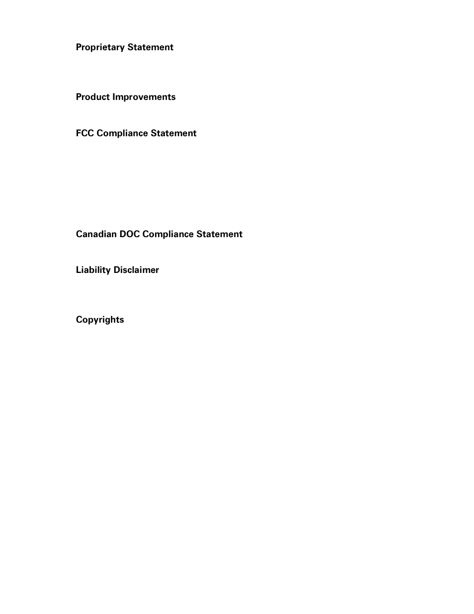 Proprietary statement, Product improvements, Fcc compliance statement | Canadian doc compliance statement, Liability disclaimer, Copyrights | Brady 200M User Manual | Page 3 / 104