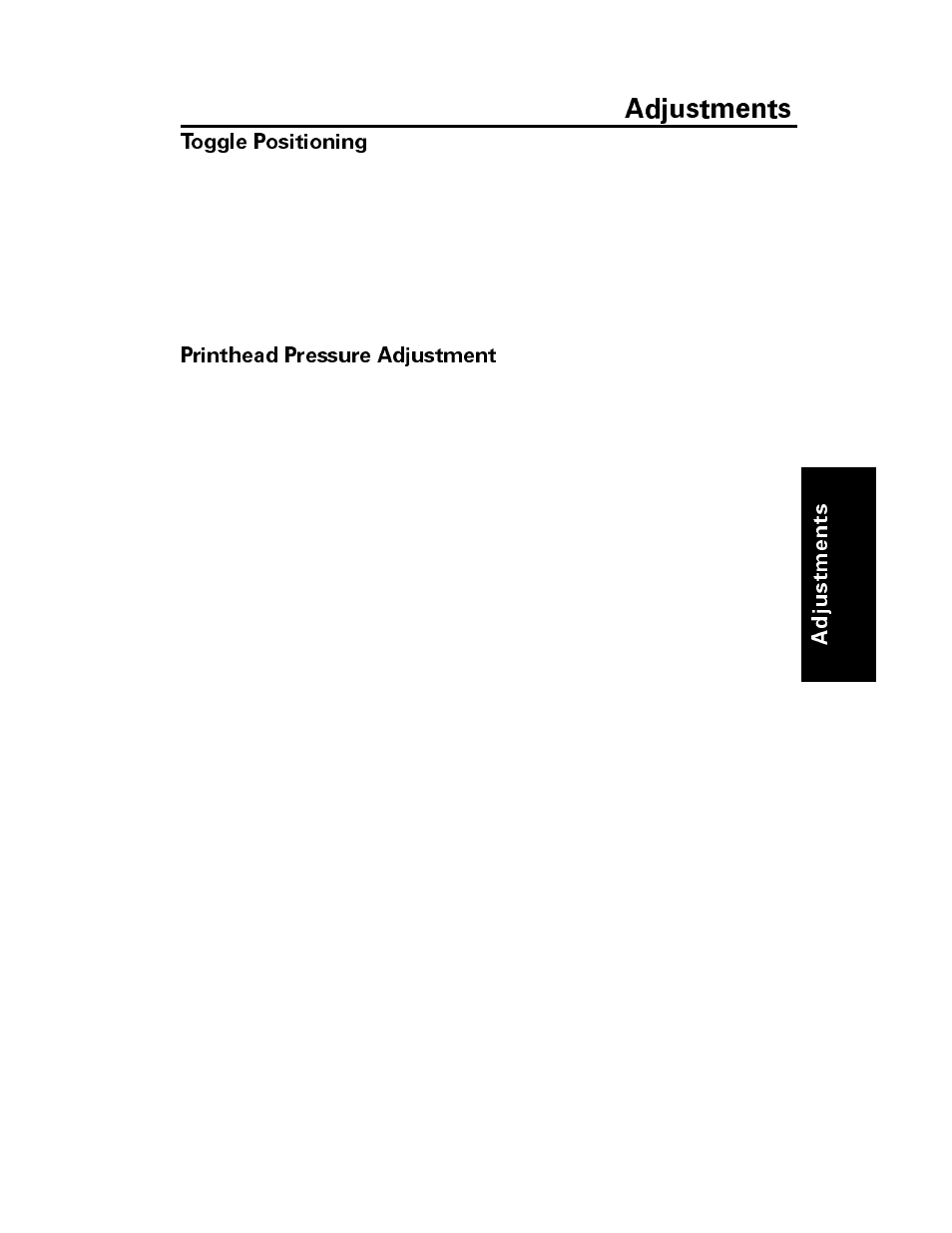 Adjustments | Brady 200M User Manual | Page 62 / 104