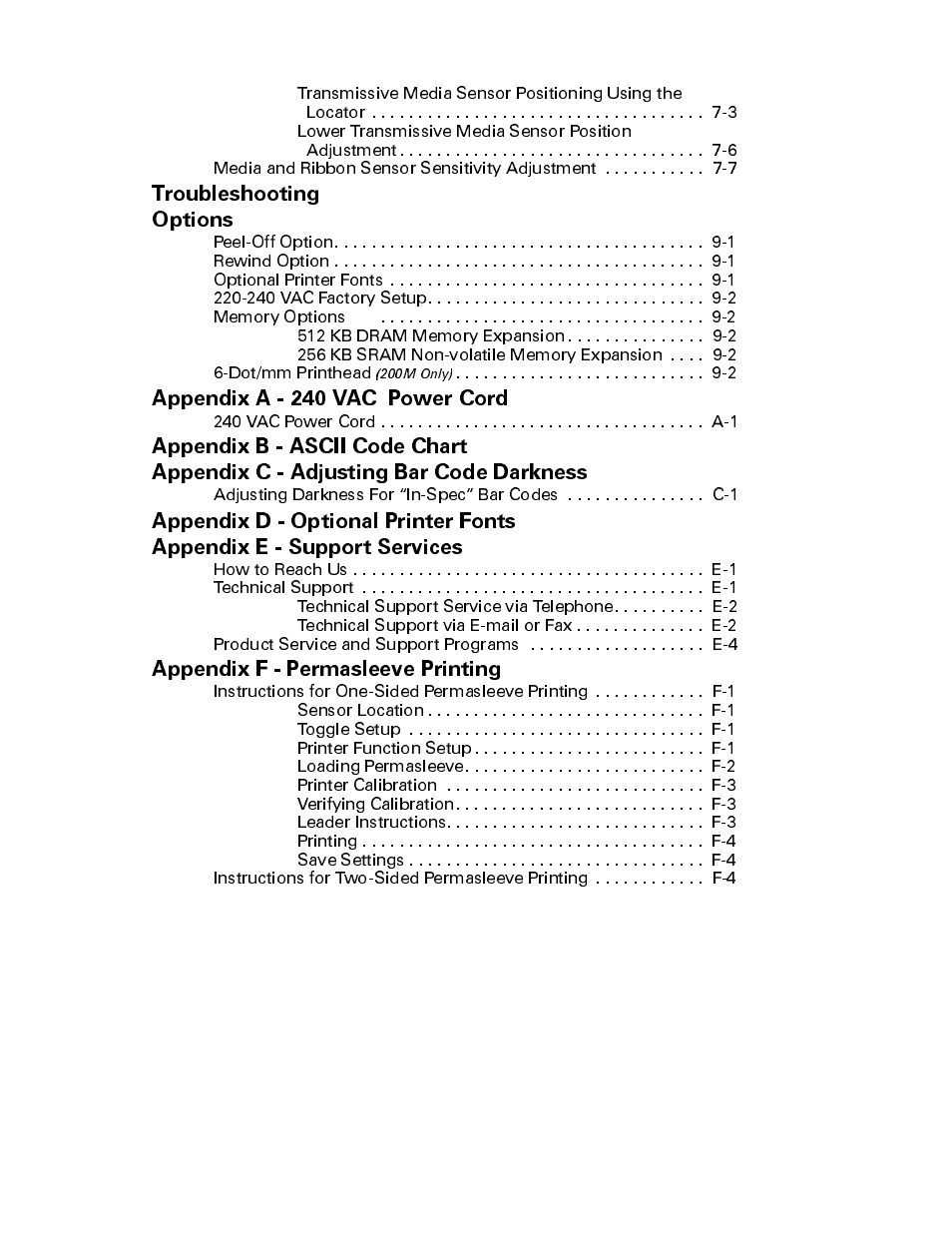 Brady 200M User Manual | Page 9 / 104