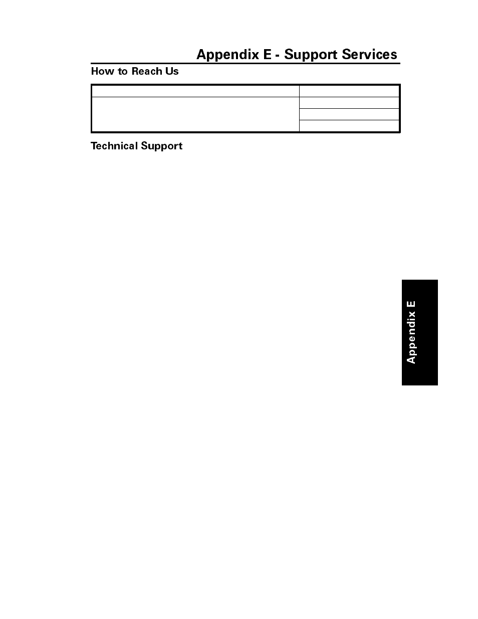 Support services, Appendix e - support services | Brady 200M User Manual | Page 90 / 104