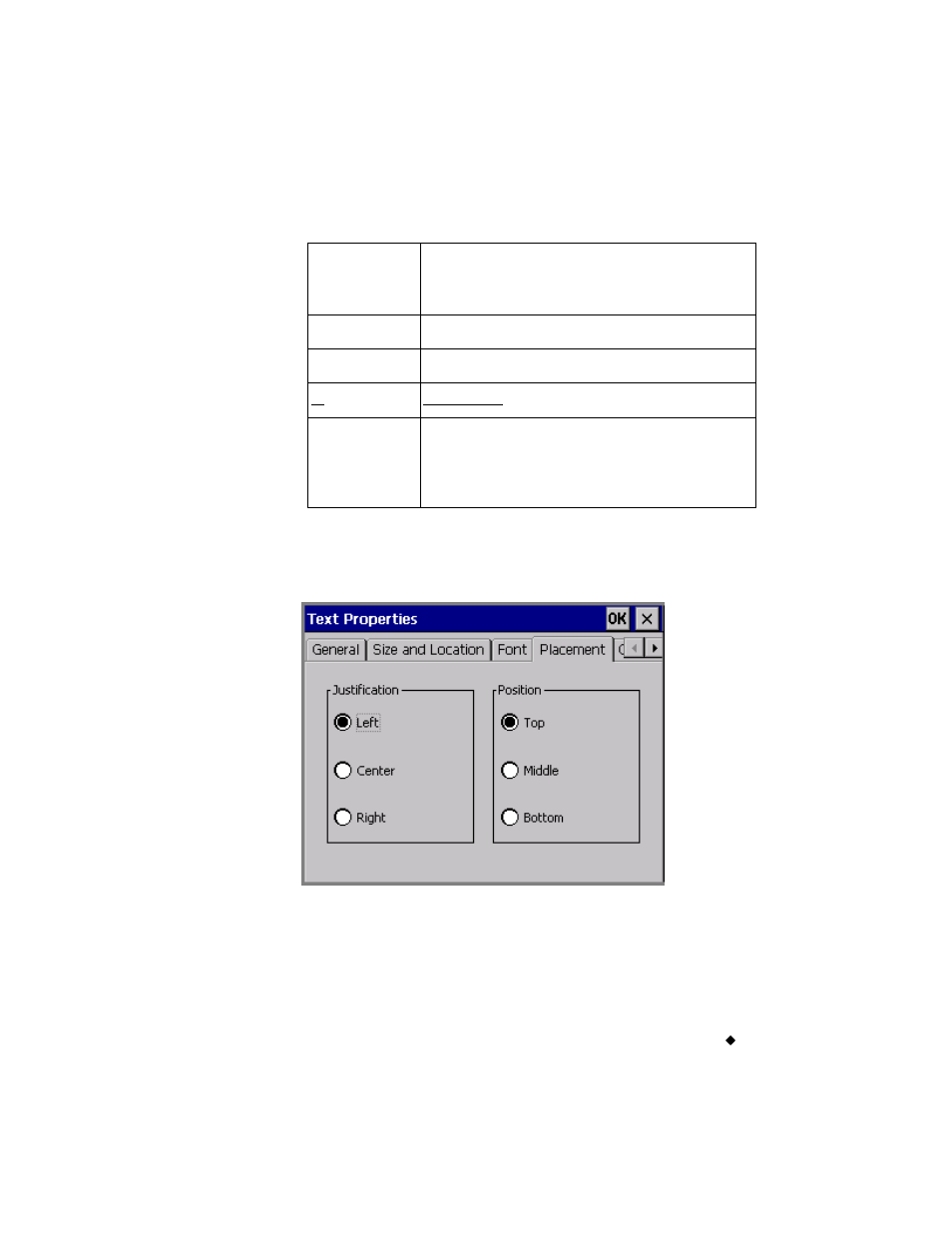 Setting options on the placement tab | Brady label maker User Manual | Page 163 / 275