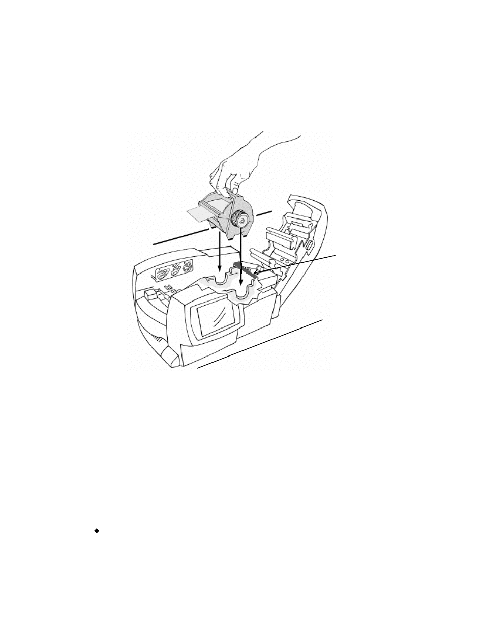 Inserting the tape cartridge | Brady label maker User Manual | Page 30 / 275