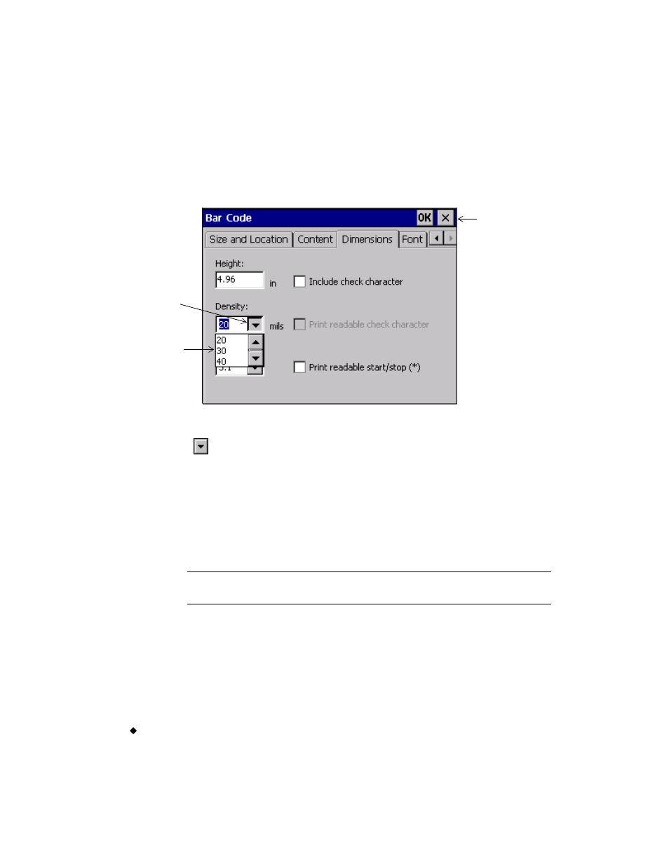 Using option lists, Using scroll lists, Using checkboxes | Brady label maker User Manual | Page 70 / 275