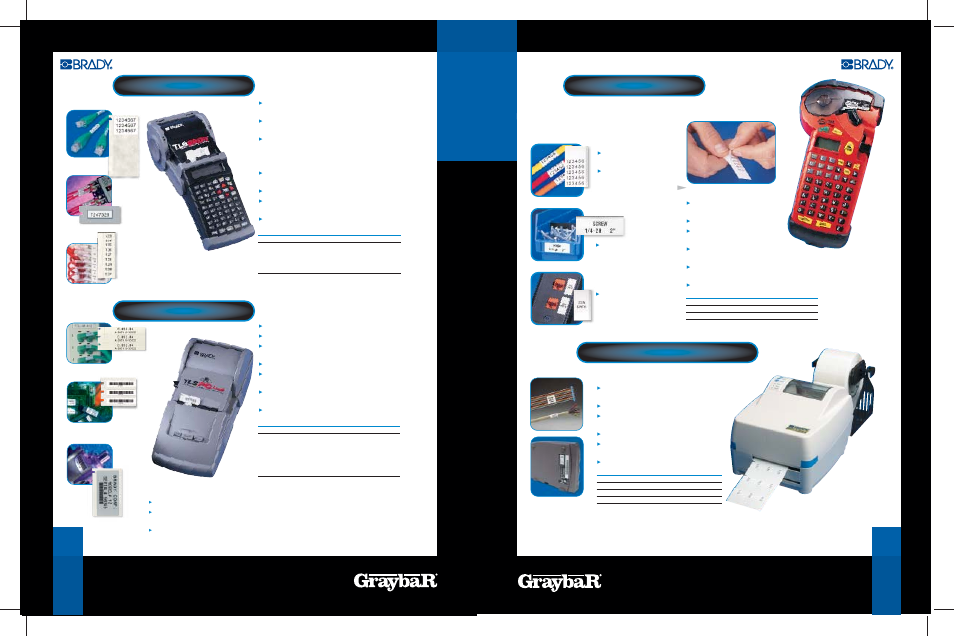 Tls2200, Id pal, Tls pc link | Choose from three label types, Thermal labeling system, Labeling tool thermal labeling system, Desktop printer | Graybar Brady Portable User Manual | Page 2 / 2