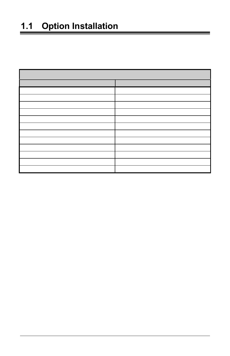 1 option installation | Brady 3481 User Manual | Page 15 / 140