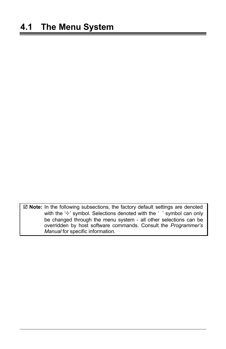 1 the menu system | Brady 3481 User Manual | Page 42 / 140