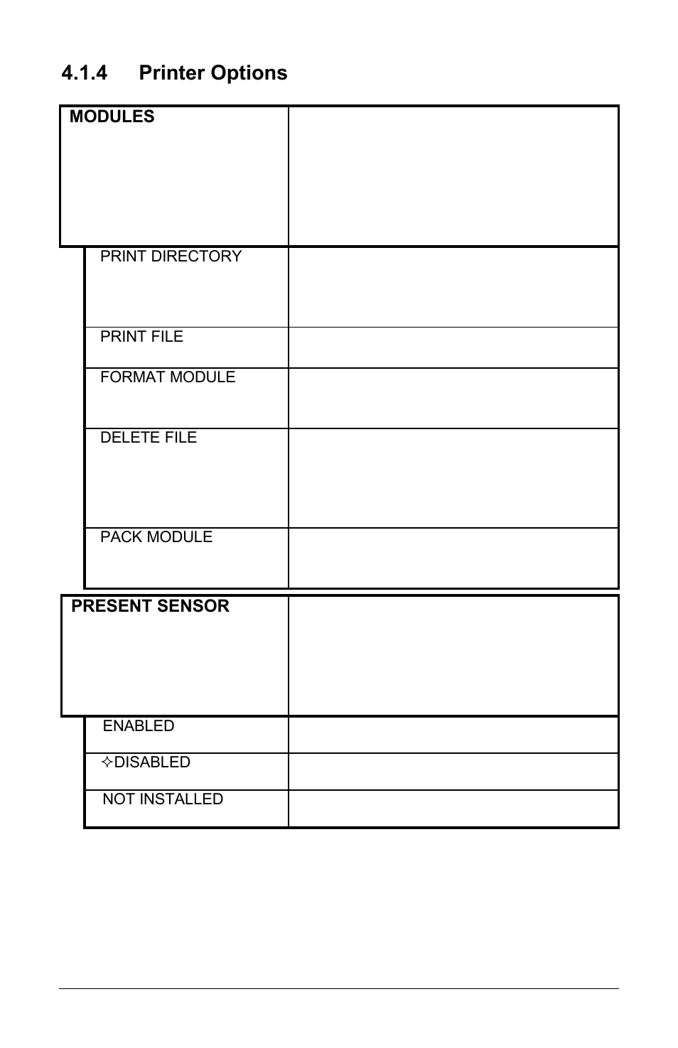 4 printer options | Brady 3481 User Manual | Page 47 / 140