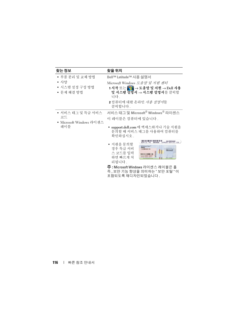 Dell Latitude D430 (Mid 2007) User Manual | Page 116 / 138