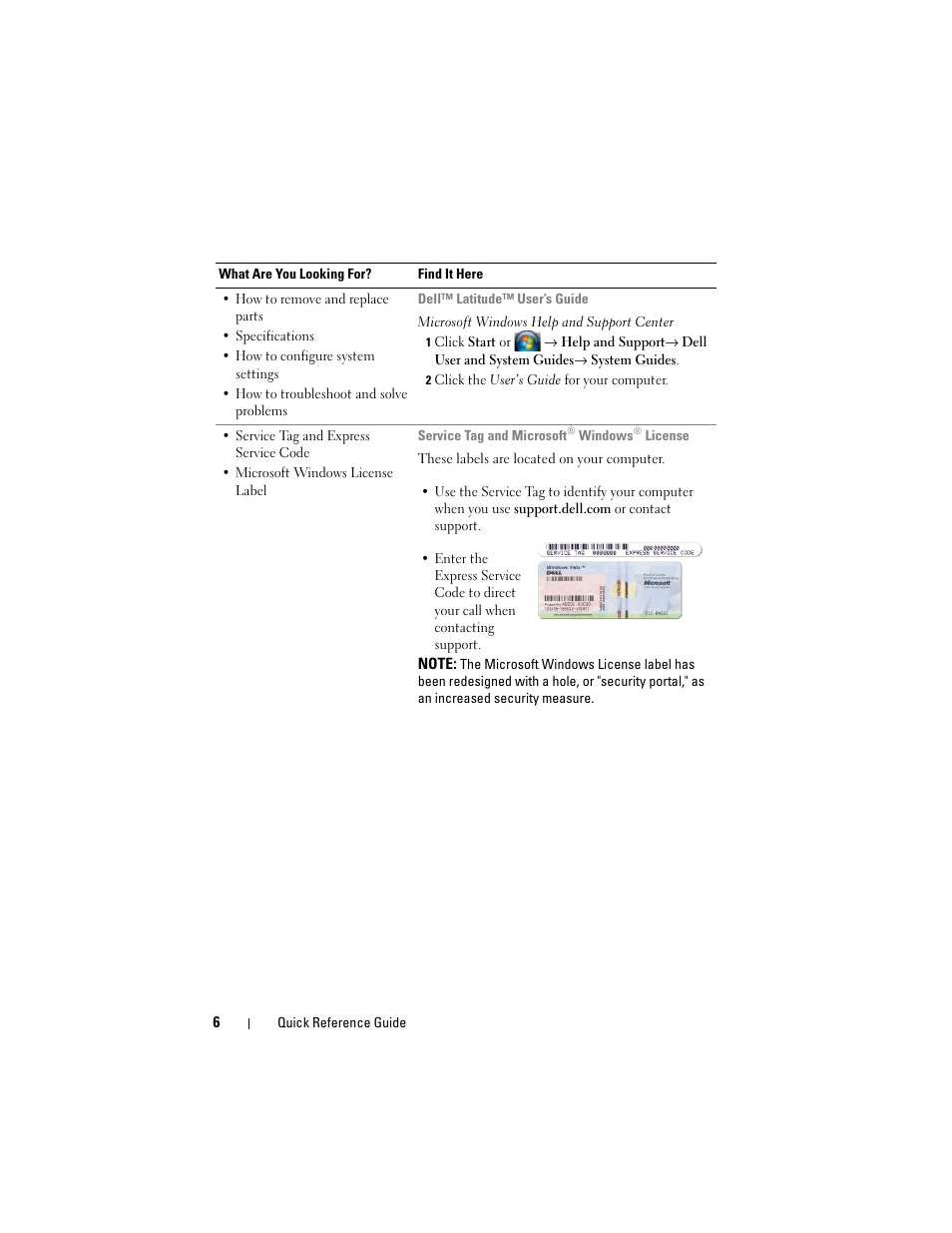 Dell Latitude D430 (Mid 2007) User Manual | Page 6 / 138