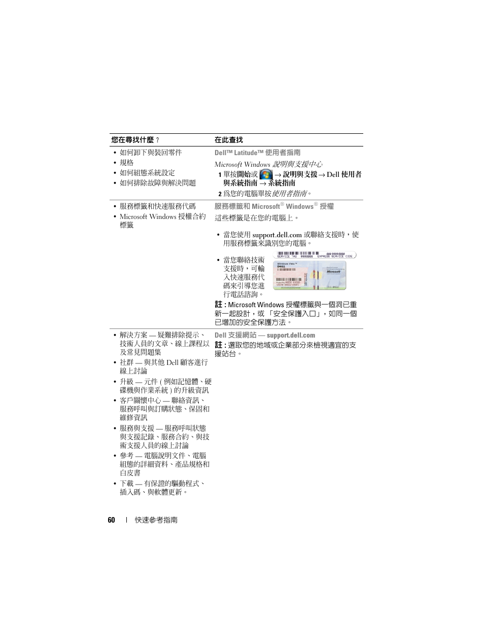 Dell Latitude D430 (Mid 2007) User Manual | Page 60 / 138