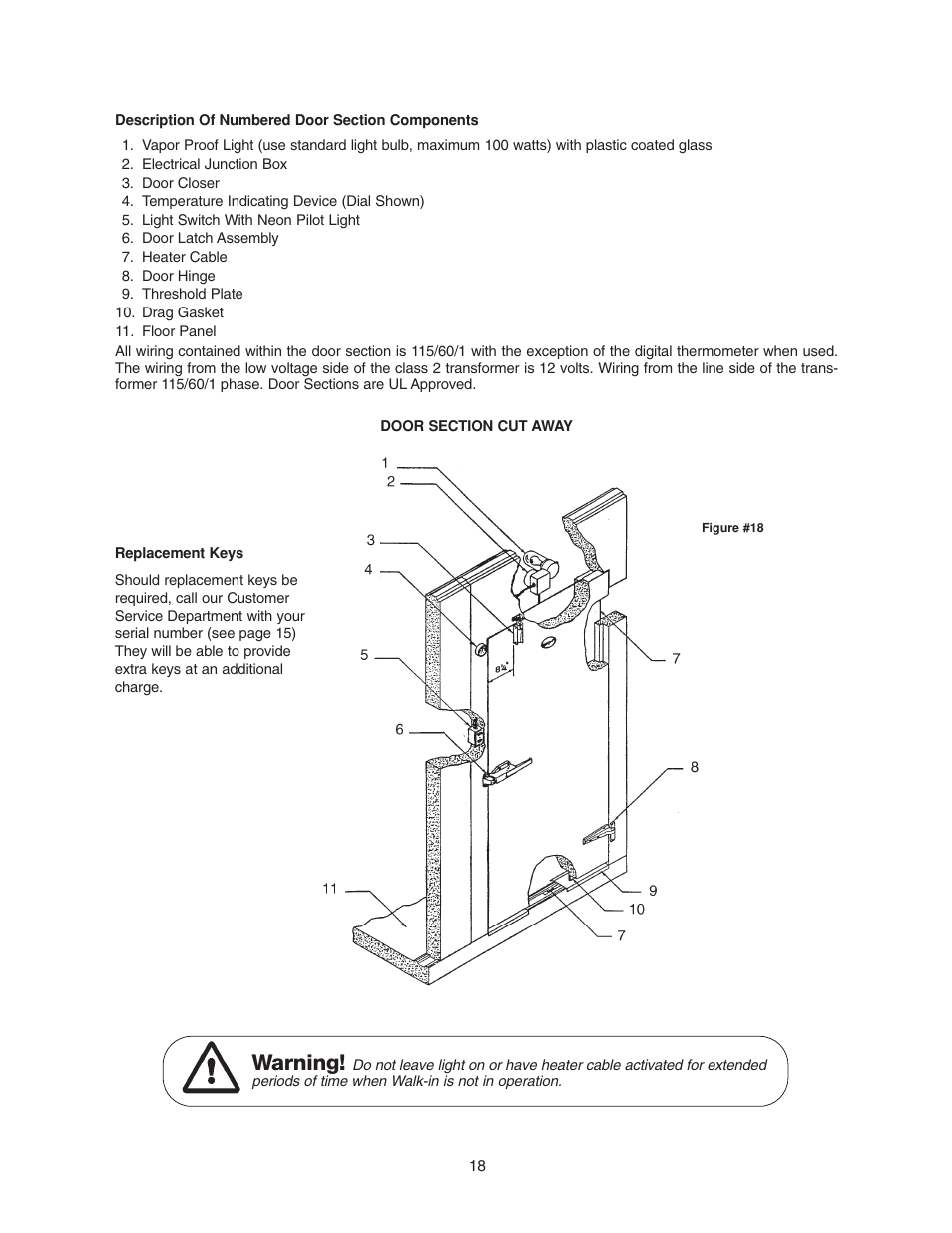 Warning | Imperial Brown Walk-in Coolers Cooler & Freezer User Manual | Page 20 / 28