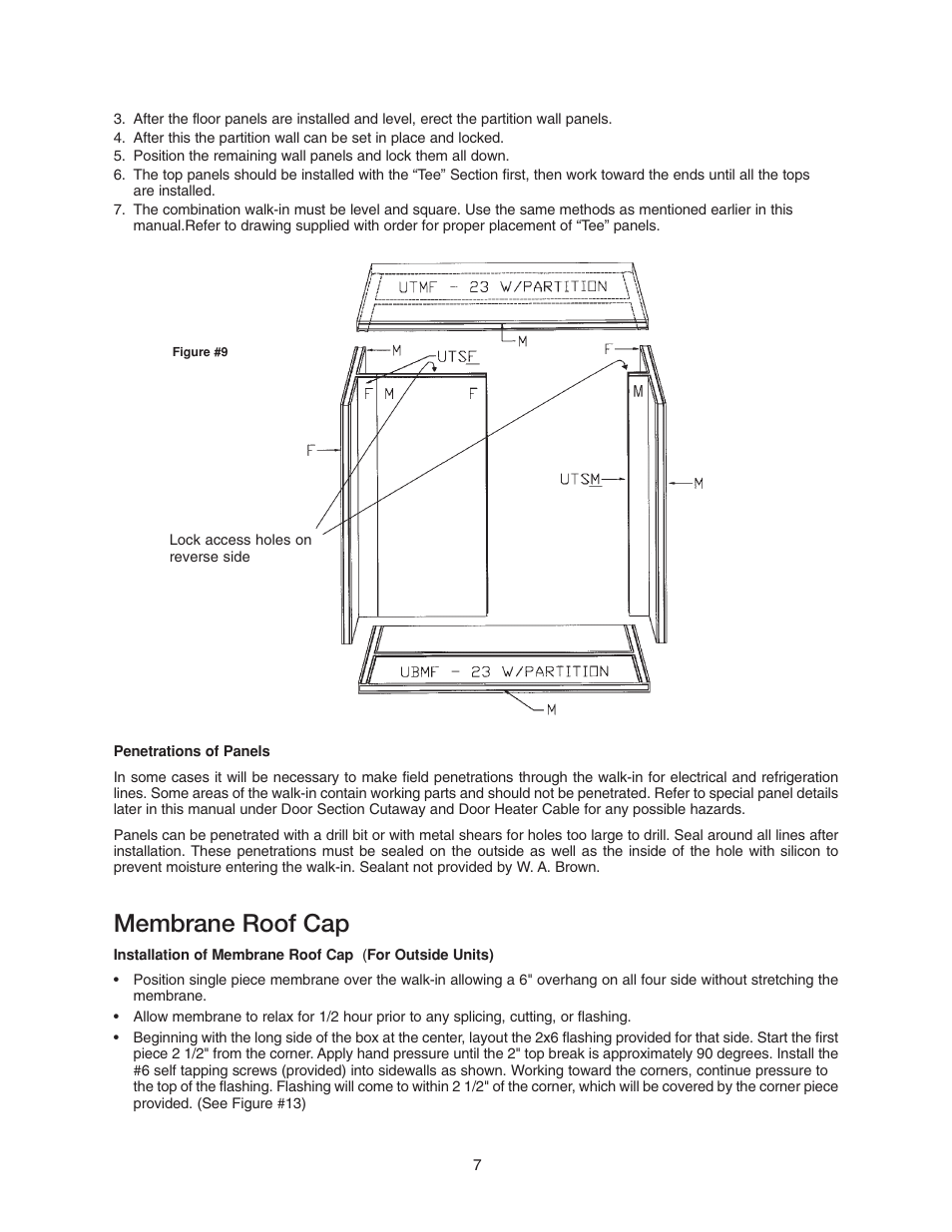 Membrane roof cap | Imperial Brown Walk-in Coolers Cooler & Freezer User Manual | Page 9 / 28