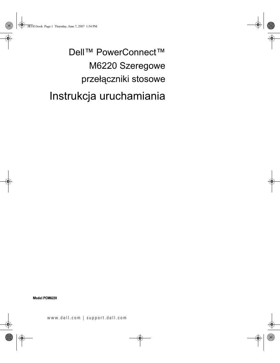 Instrukcja uruchamiania | Dell PowerEdge M605 User Manual | Page 135 / 182