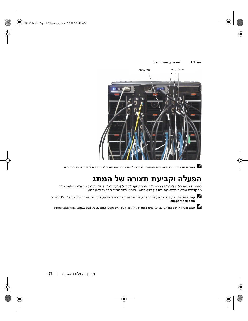 גתמה לש הרוצת תעיבקו הלעפה | Dell PowerEdge M605 User Manual | Page 176 / 182