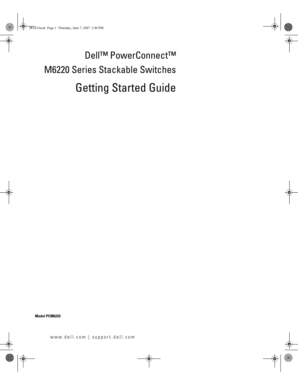 Getting started guide | Dell PowerEdge M605 User Manual | Page 3 / 182