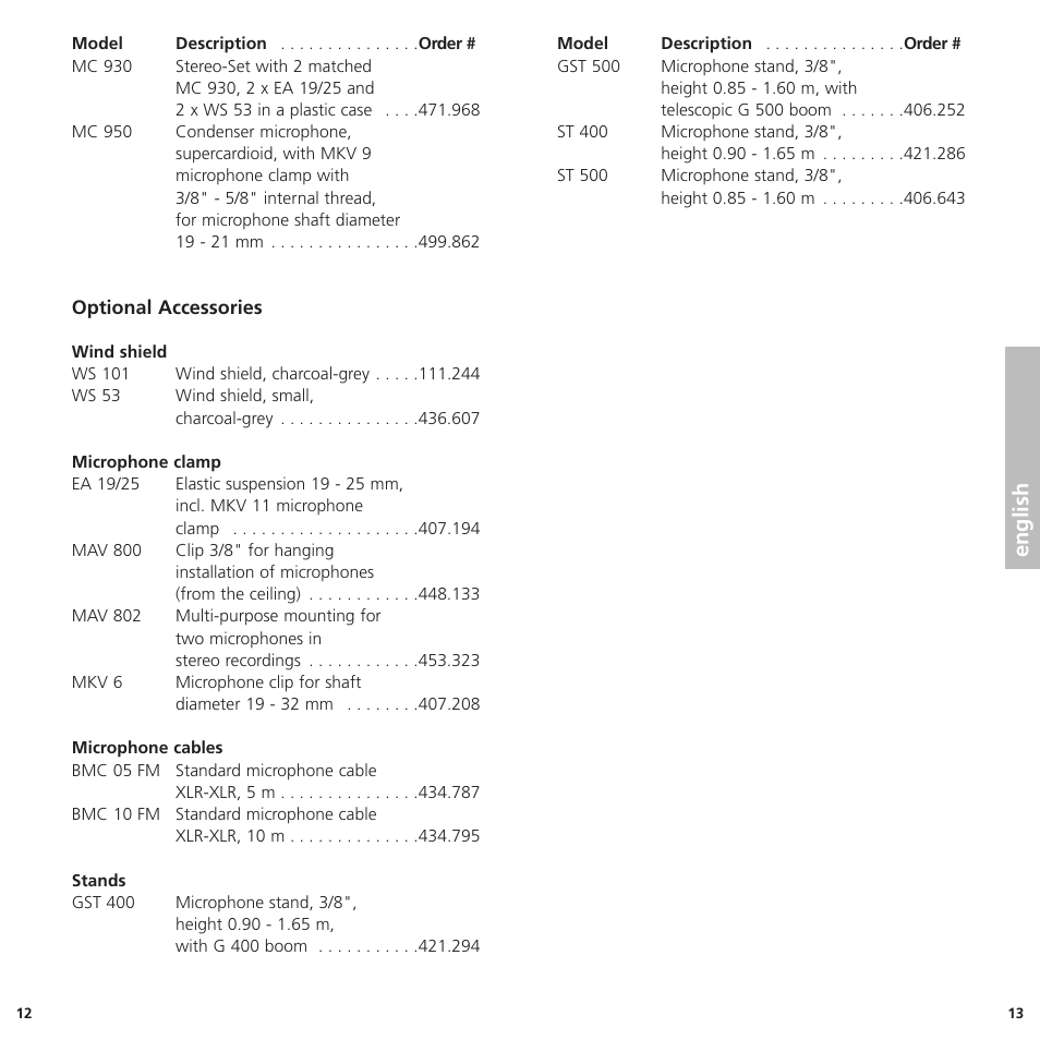 English | Beyerdynamic MC 950 User Manual | Page 7 / 14