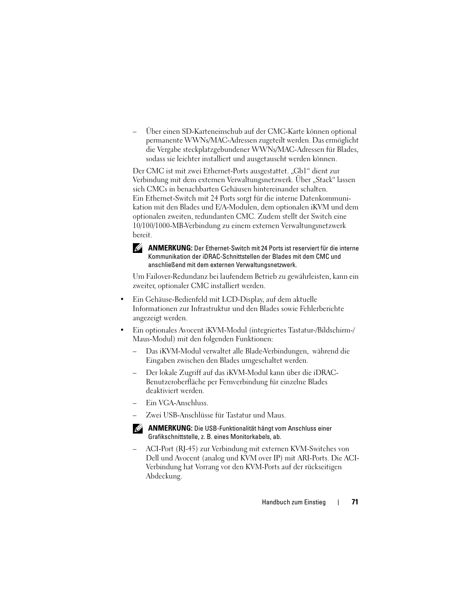 Dell POWEREDGE M905 User Manual | Page 73 / 201