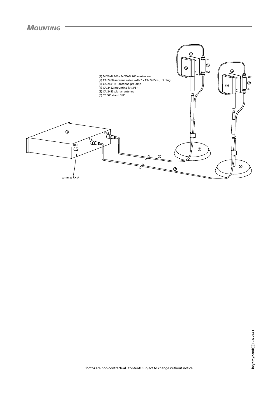 Ounting | Beyerdynamic CA 2441 User Manual | Page 2 / 2