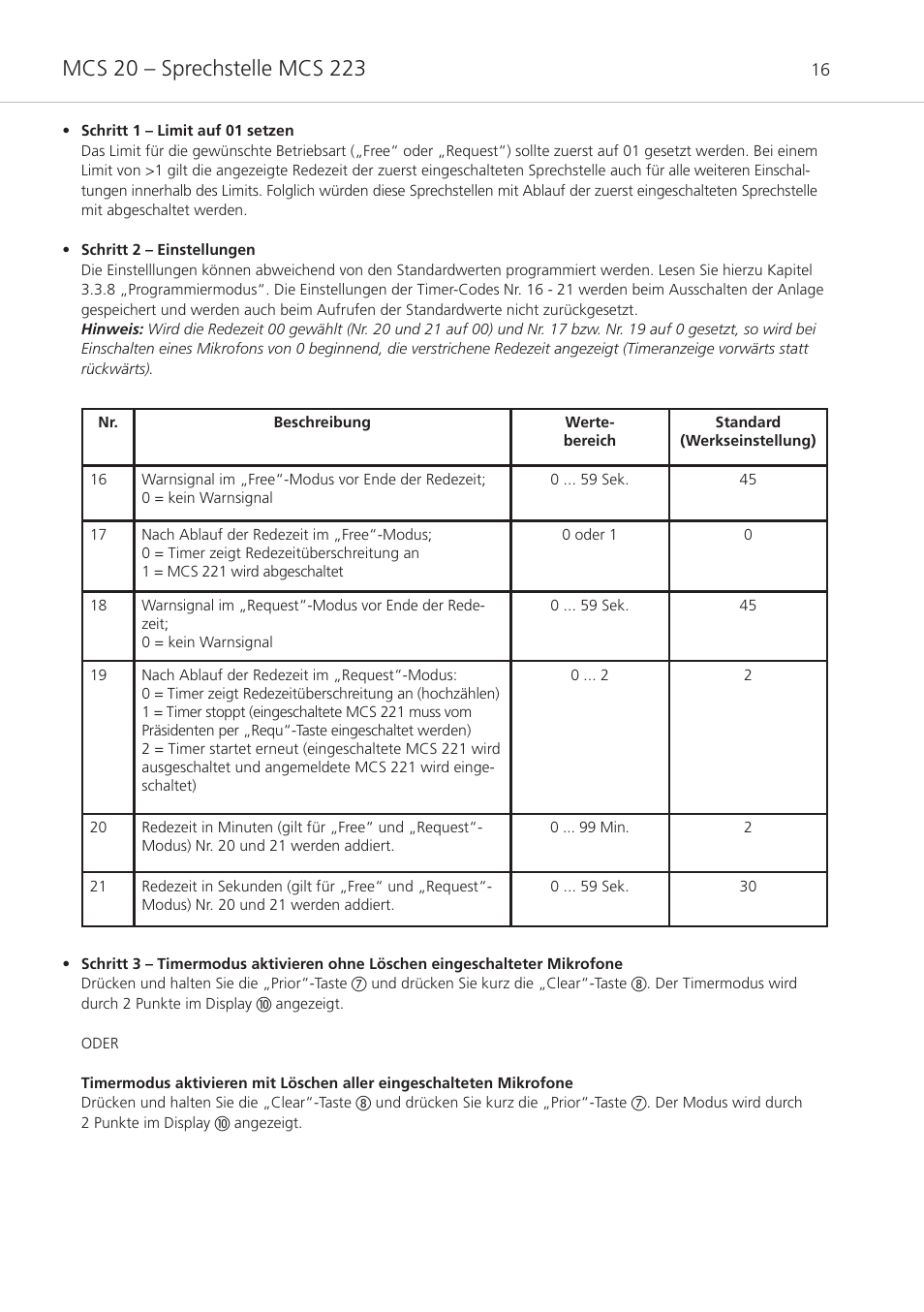 Beyerdynamic MCS 20 User Manual | Page 16 / 76