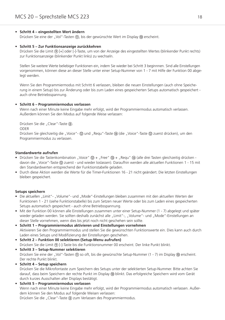 Beyerdynamic MCS 20 User Manual | Page 18 / 76