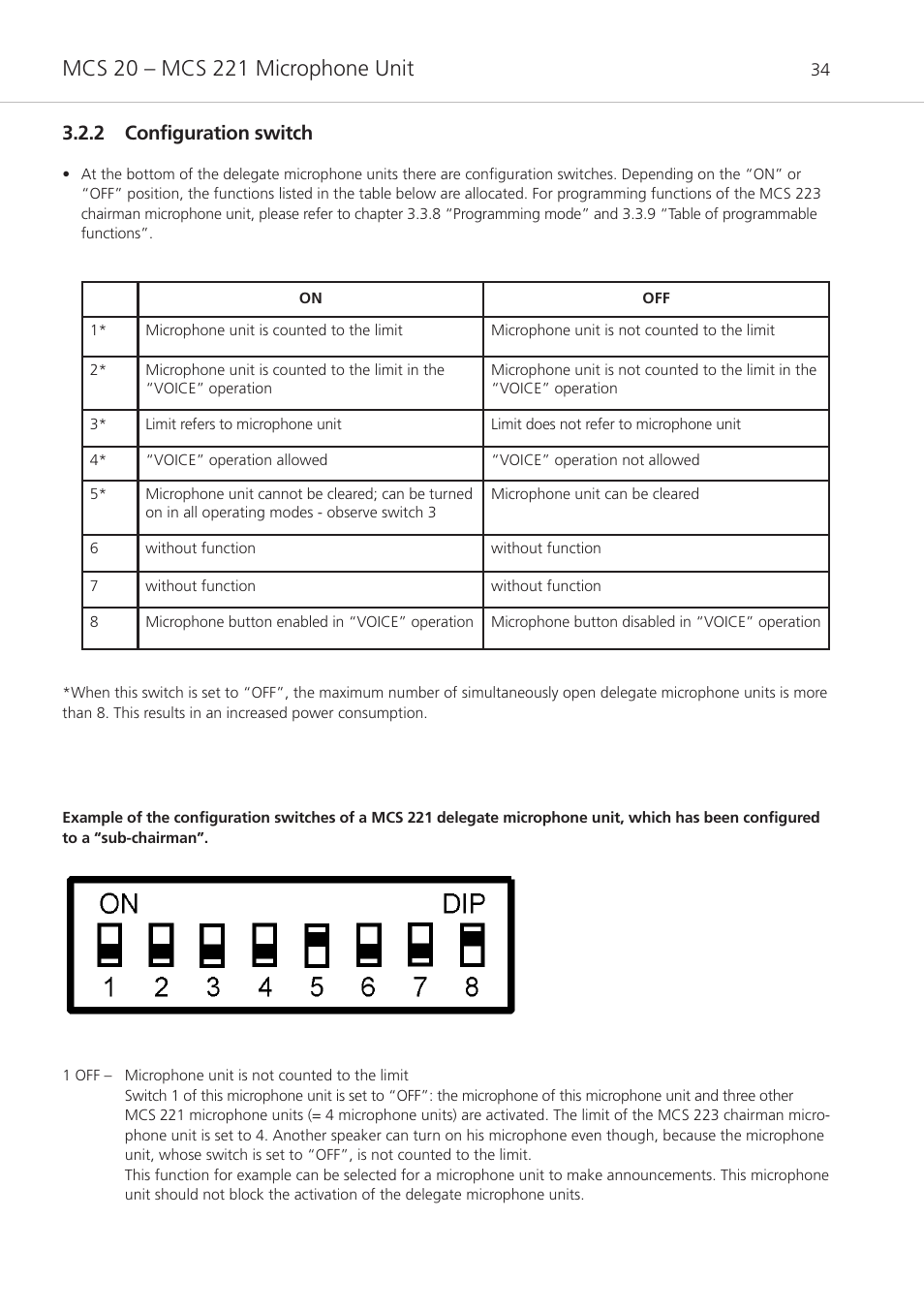 2 configuration switch | Beyerdynamic MCS 20 User Manual | Page 34 / 76