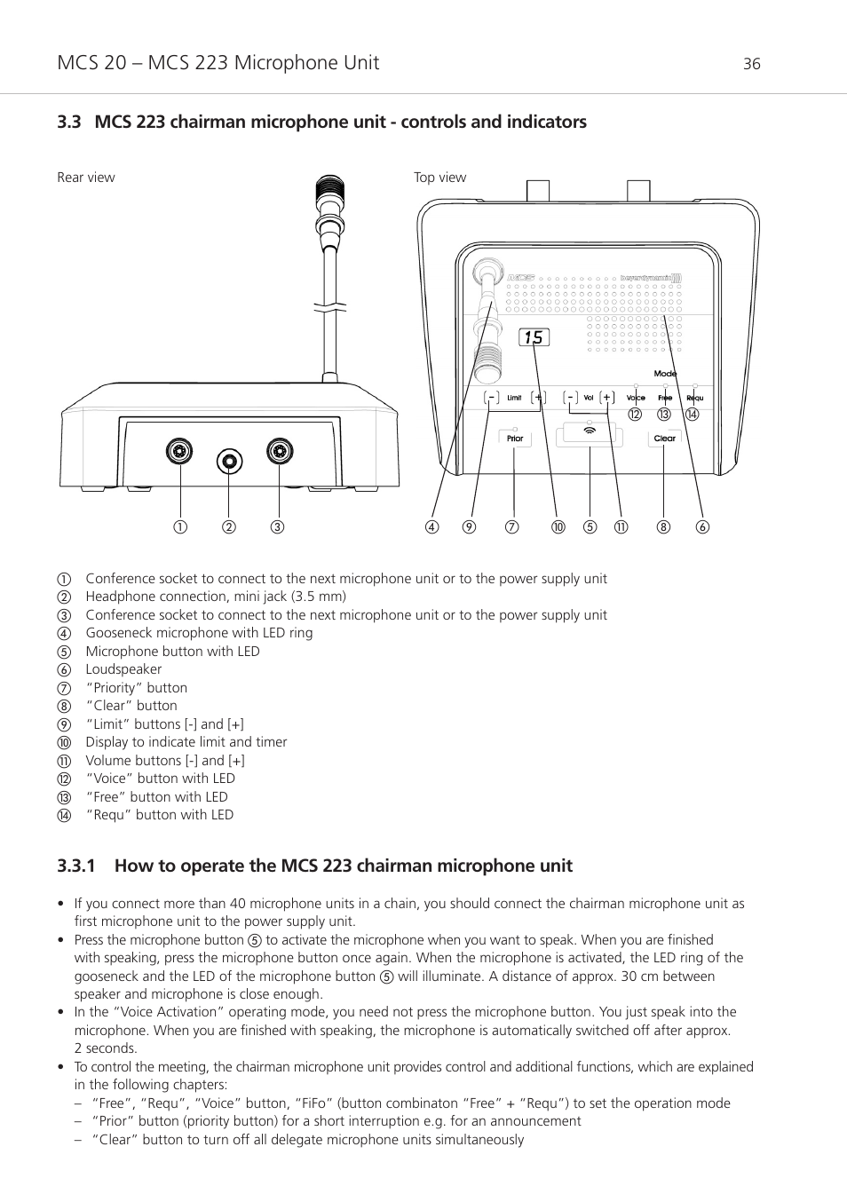 Beyerdynamic MCS 20 User Manual | Page 36 / 76