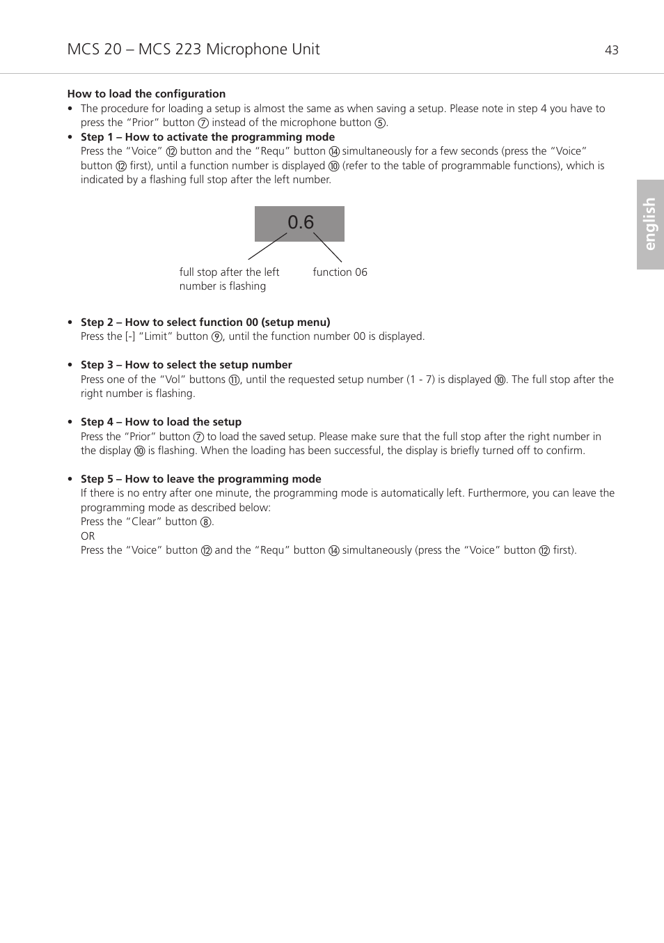 English | Beyerdynamic MCS 20 User Manual | Page 43 / 76