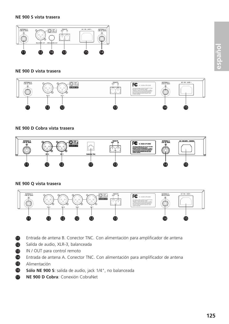 Español | Beyerdynamic UHF Wireless System Opus 900 User Manual | Page 125 / 164