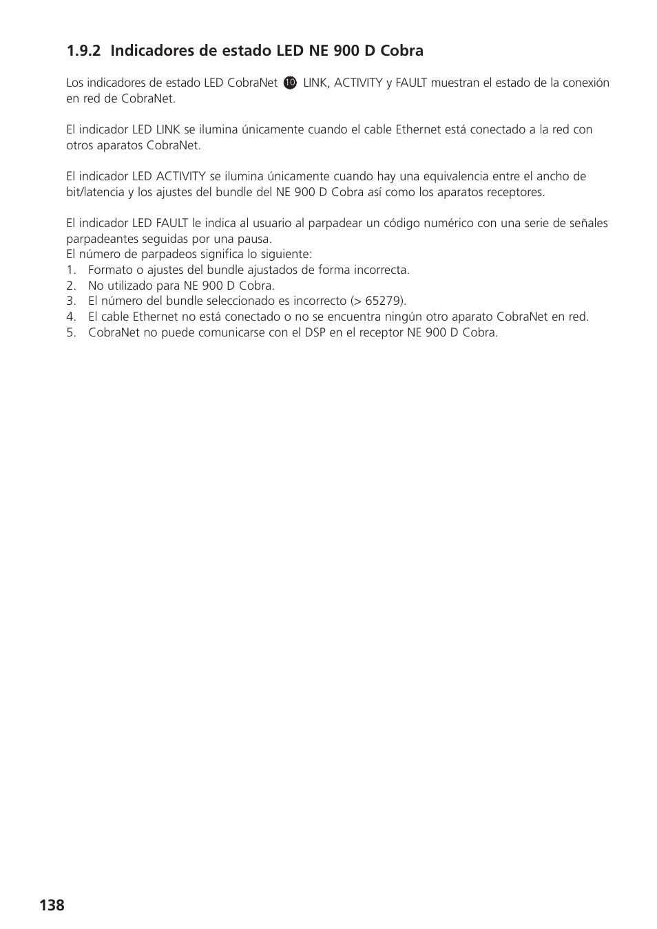 2 indicadores de estado led ne 900 d cobra | Beyerdynamic UHF Wireless System Opus 900 User Manual | Page 138 / 164