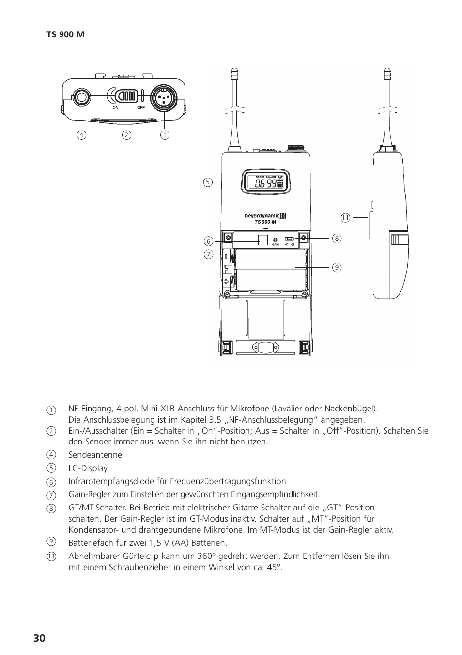 Beyerdynamic UHF Wireless System Opus 900 User Manual | Page 30 / 164
