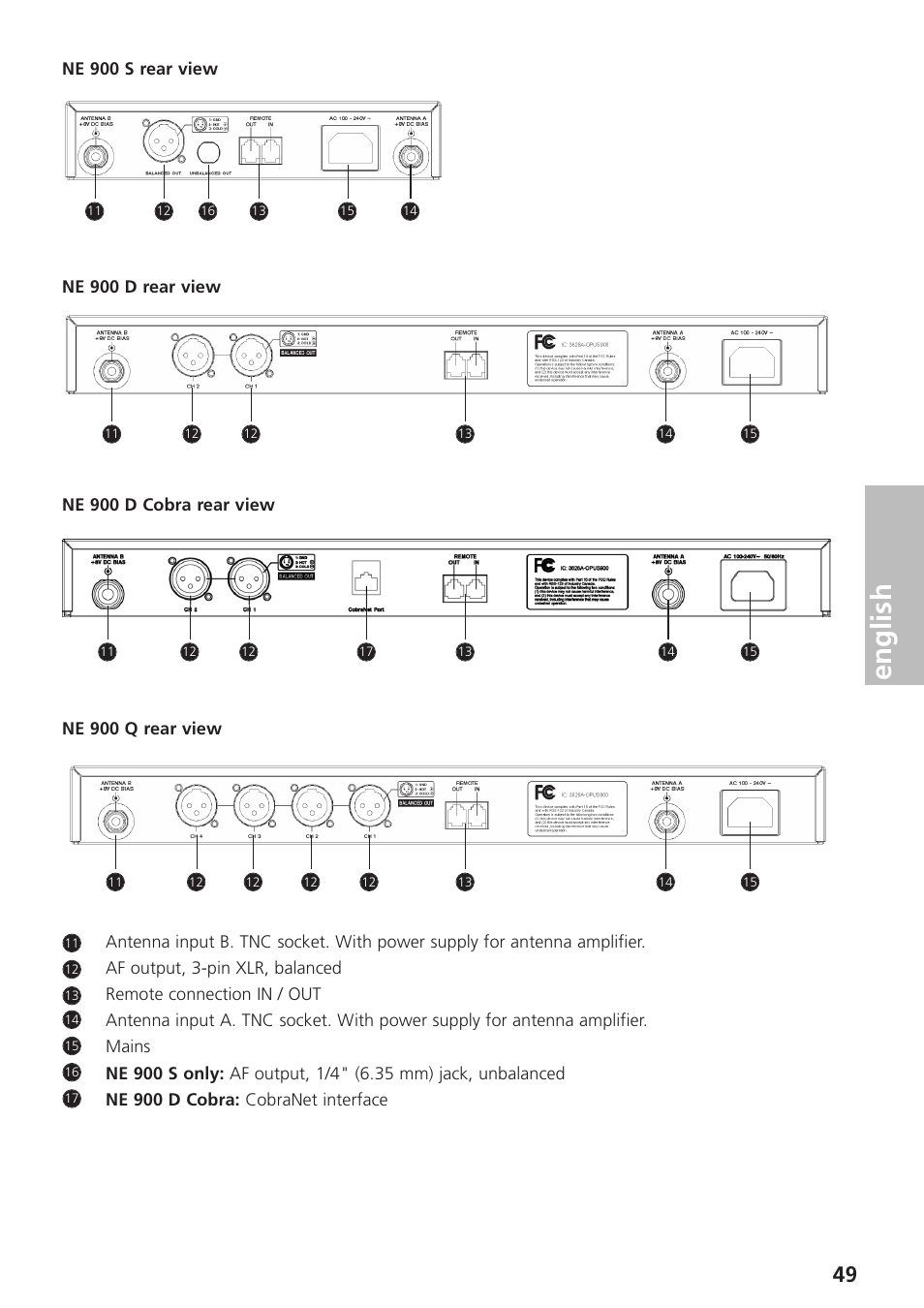 English | Beyerdynamic UHF Wireless System Opus 900 User Manual | Page 49 / 164