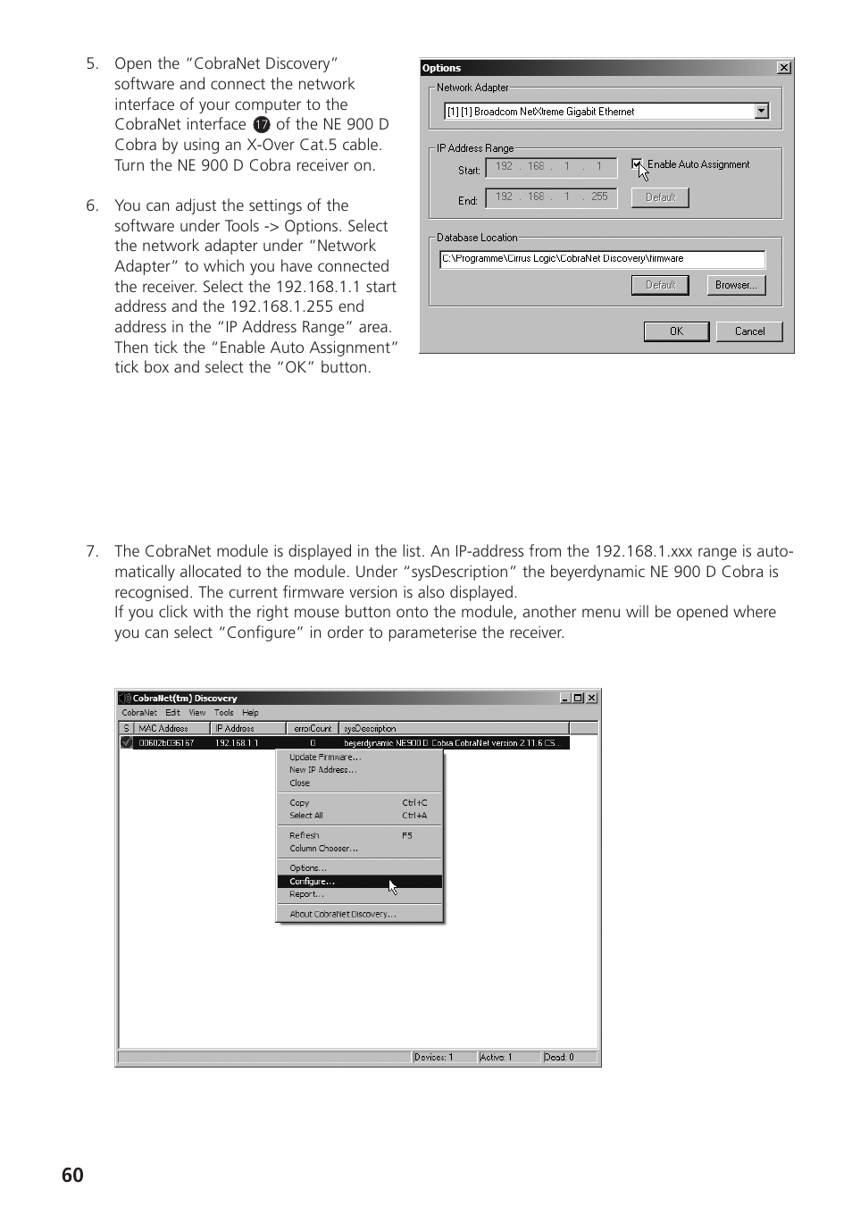 Beyerdynamic UHF Wireless System Opus 900 User Manual | Page 60 / 164