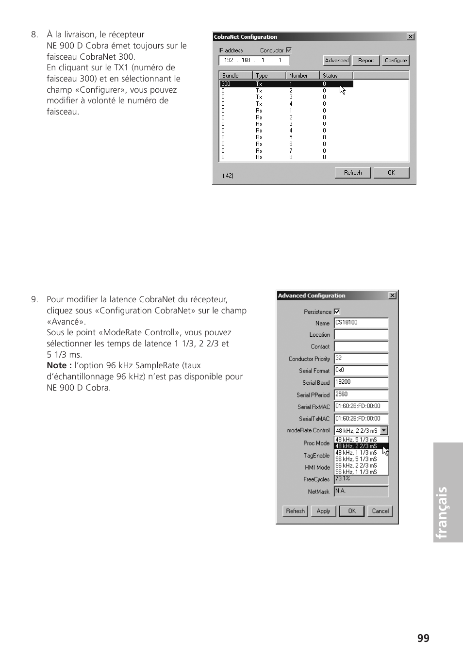 Français | Beyerdynamic UHF Wireless System Opus 900 User Manual | Page 99 / 164