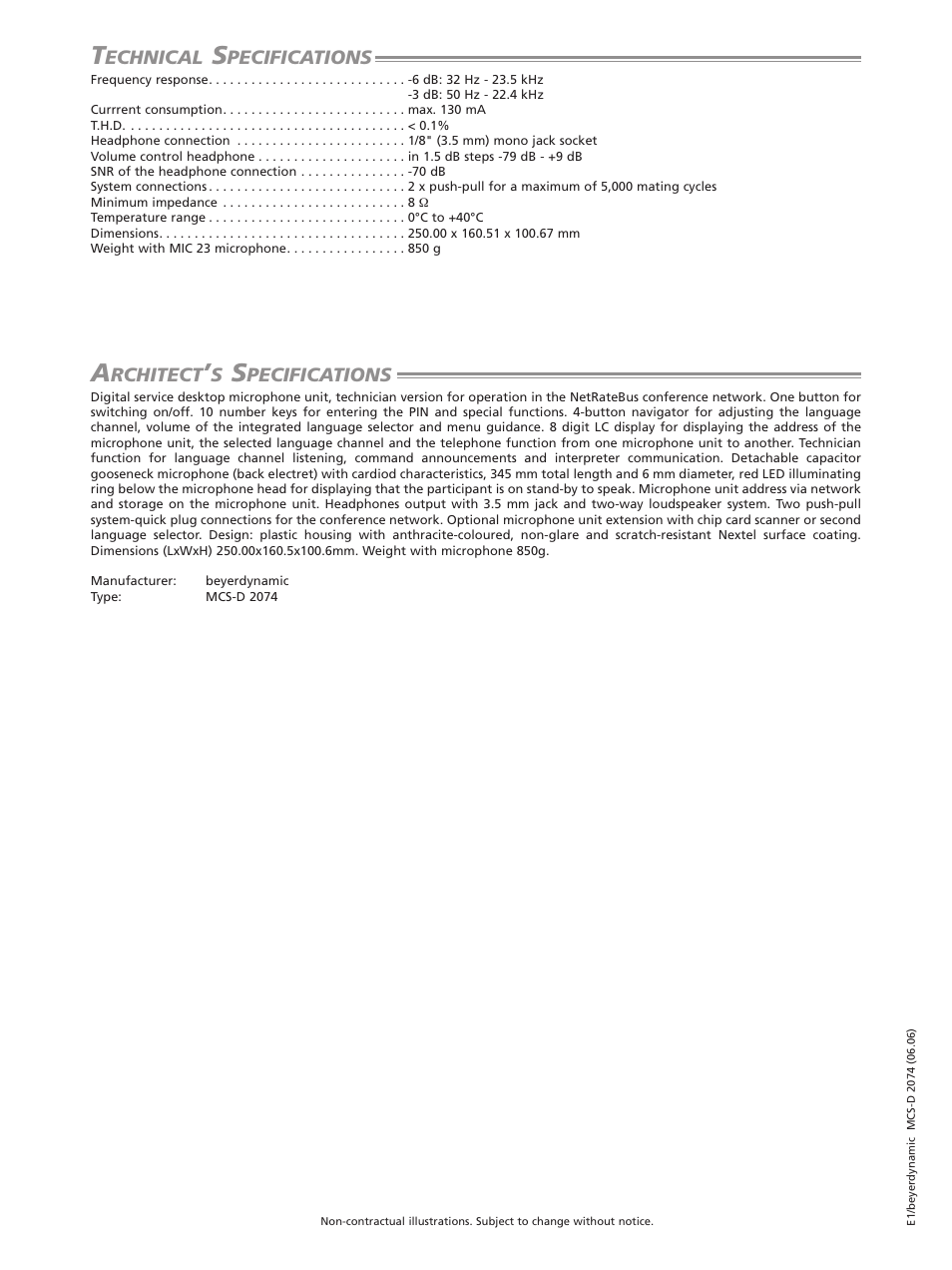 Beyerdynamic MCS-D 2074 User Manual | Page 2 / 2