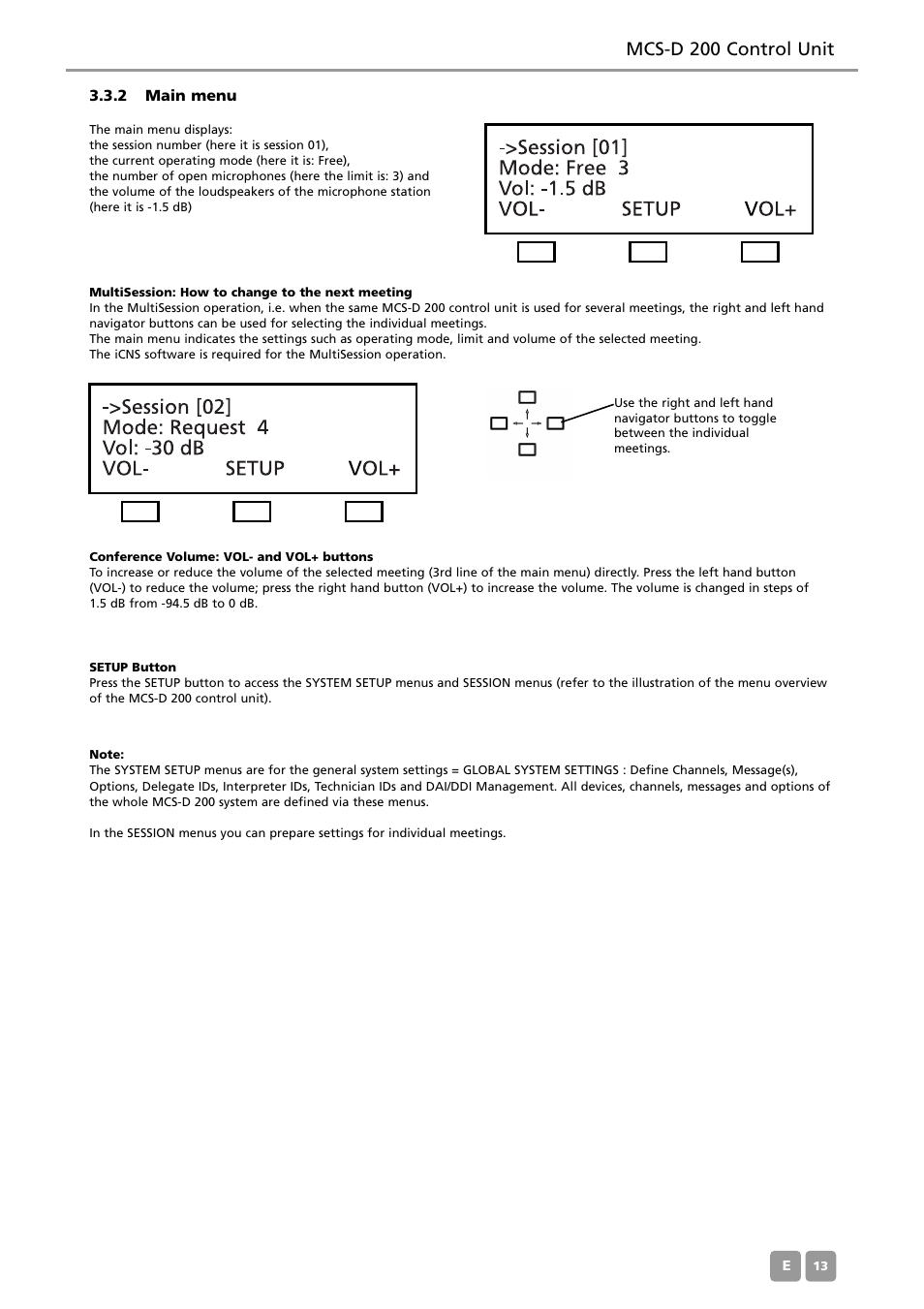 Mcs-d 200 control unit | Beyerdynamic MCS-D 200 User Manual | Page 13 / 92