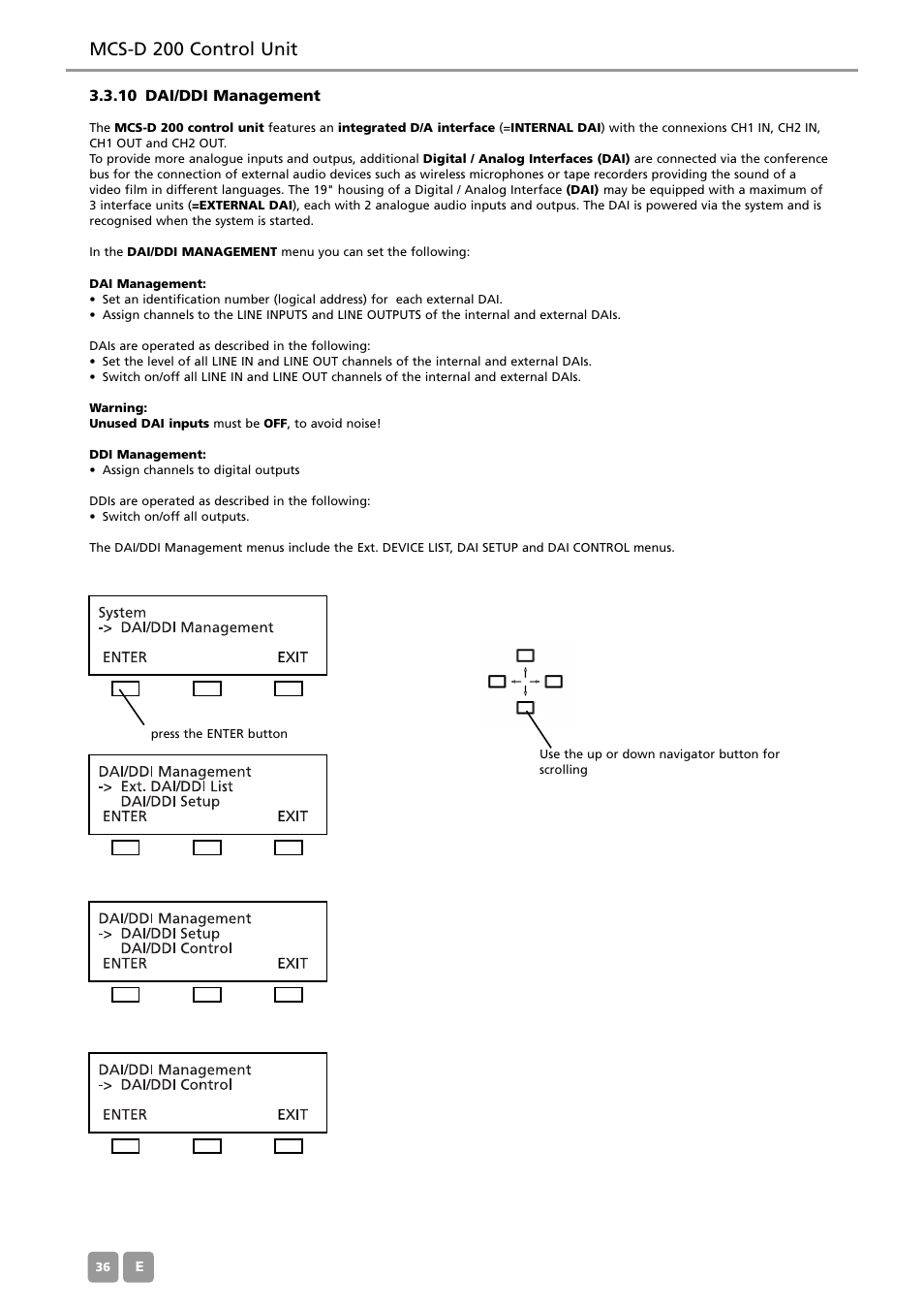 Mcs-d 200 control unit | Beyerdynamic MCS-D 200 User Manual | Page 36 / 92