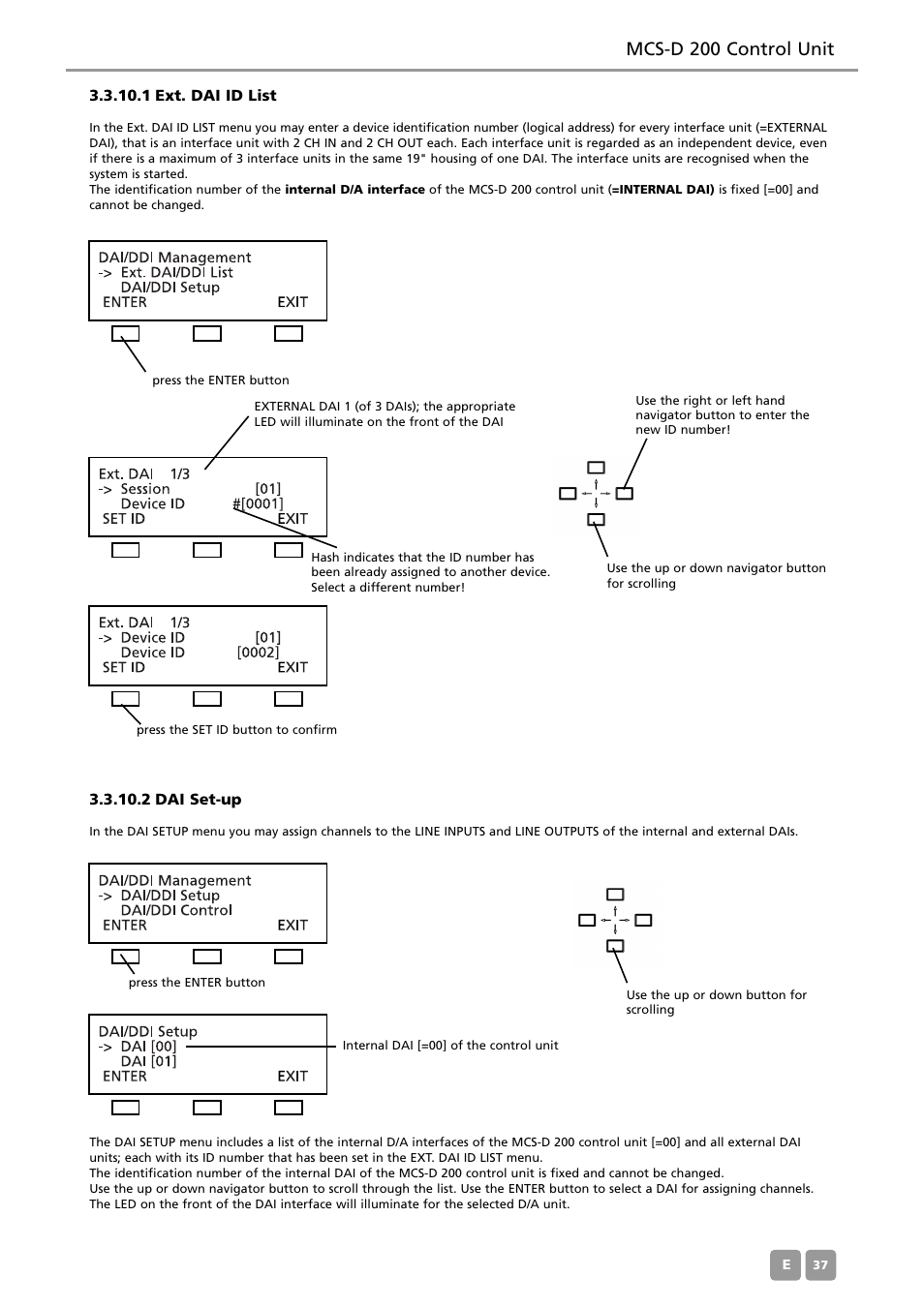 Mcs-d 200 control unit | Beyerdynamic MCS-D 200 User Manual | Page 37 / 92