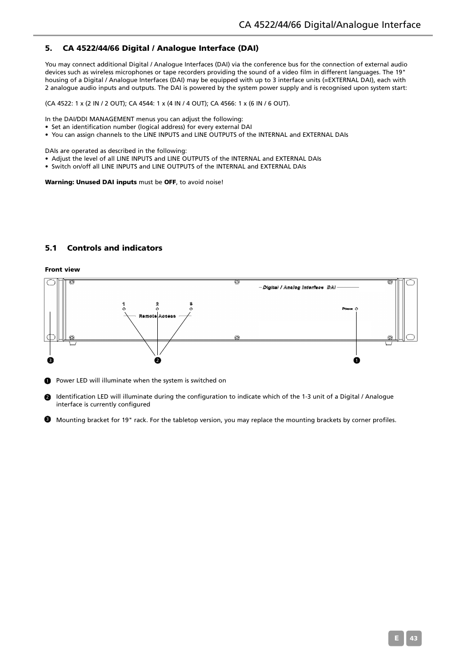 1 controls and indicators | Beyerdynamic MCS-D 200 User Manual | Page 43 / 92