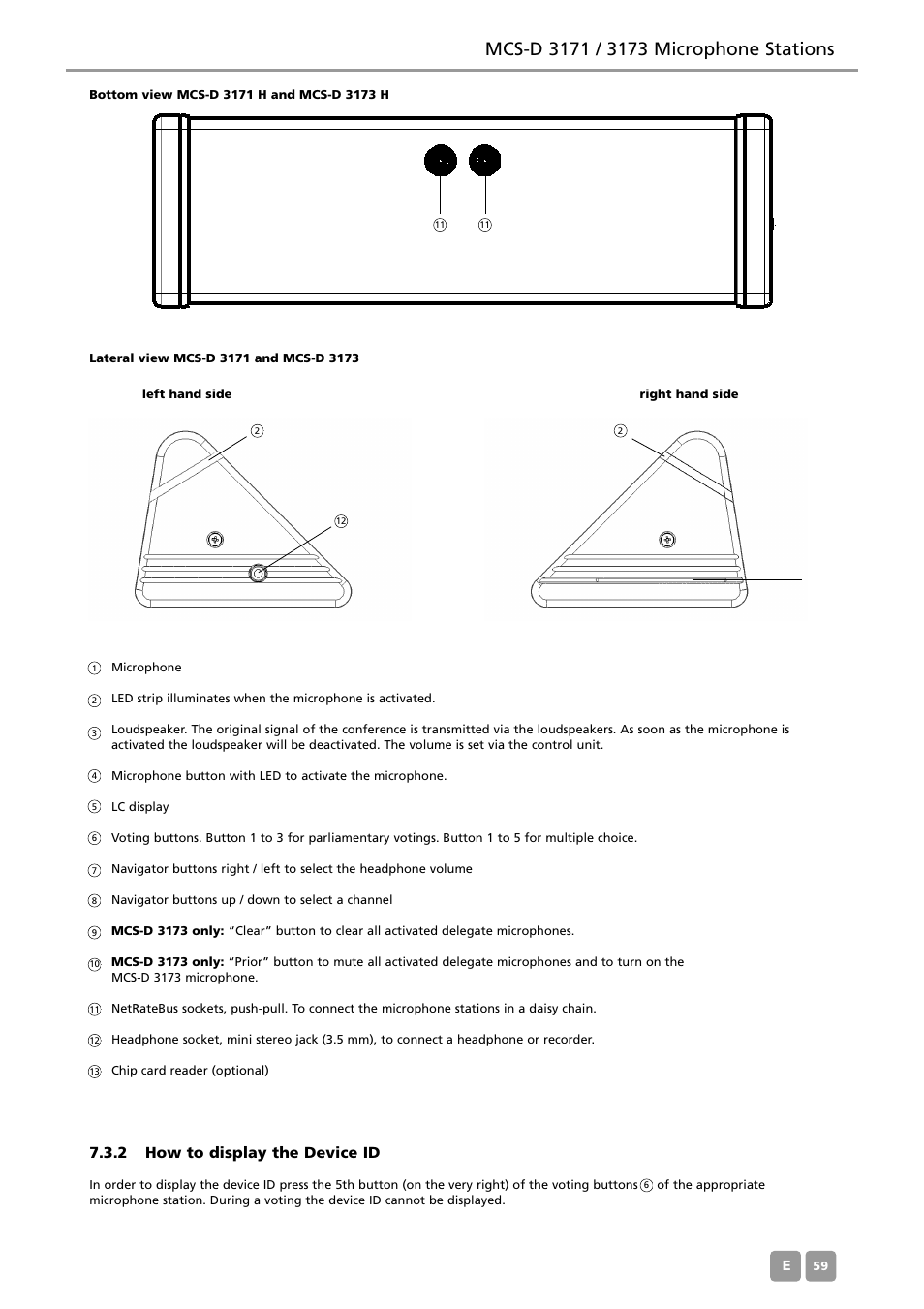 2 how to display the device id | Beyerdynamic MCS-D 200 User Manual | Page 59 / 92