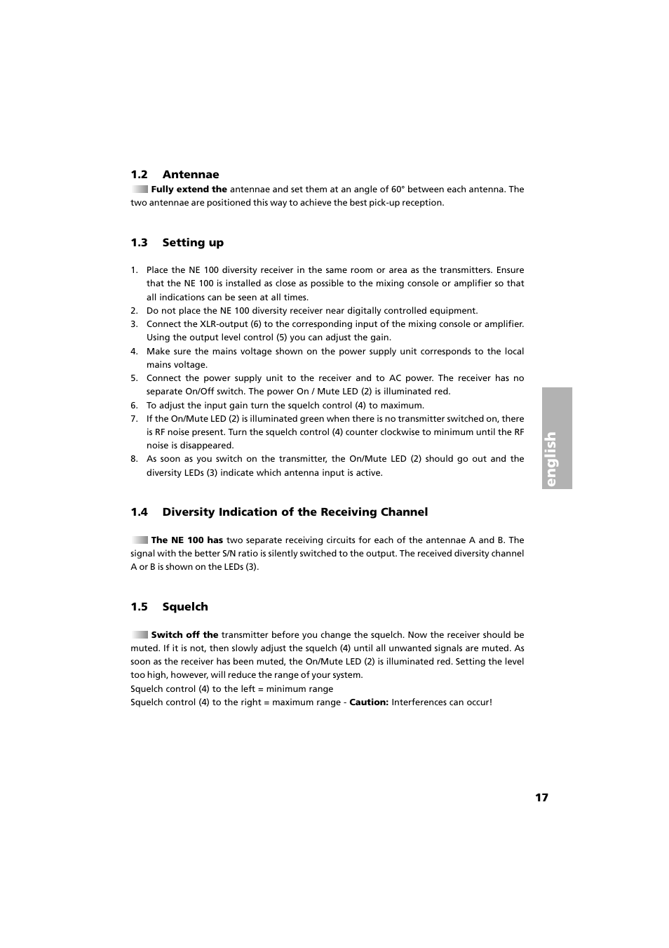 English | Beyerdynamic Opus 100 User Manual | Page 3 / 13