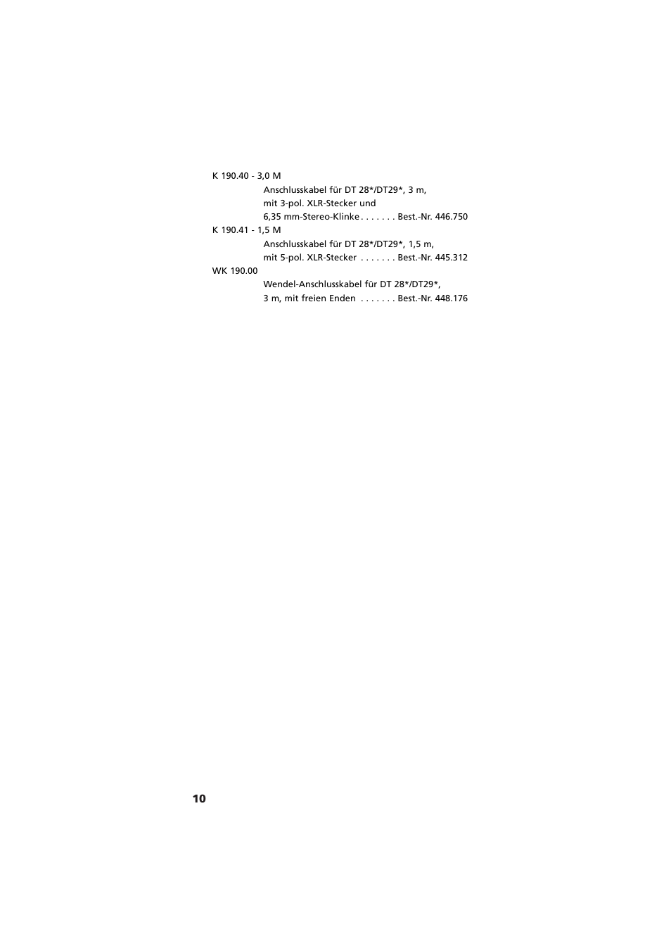 Beyerdynamic DT 290 User Manual | Page 10 / 48