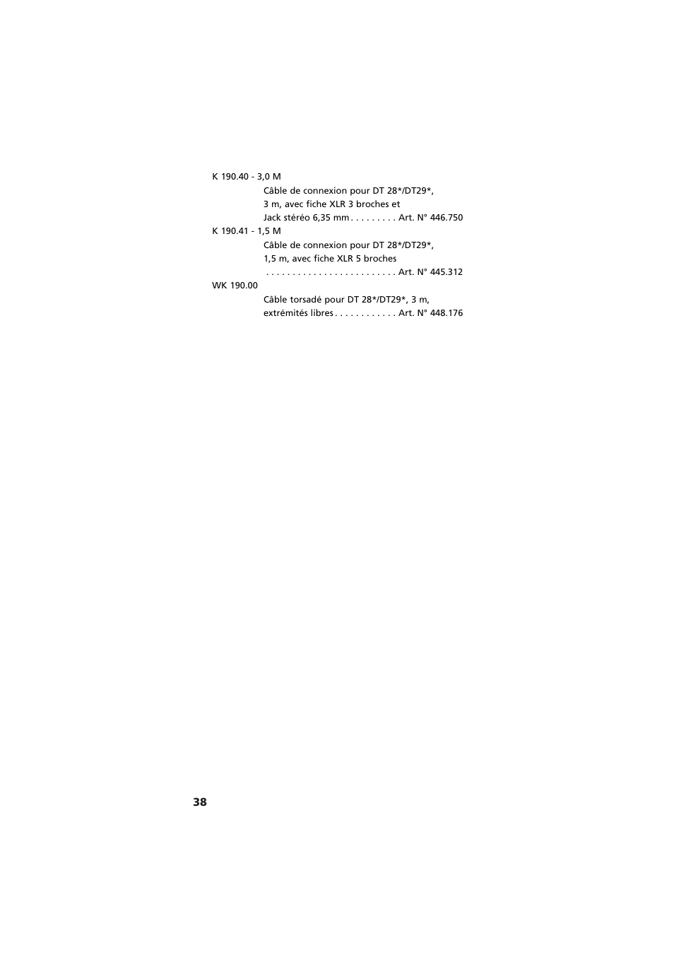 Beyerdynamic DT 290 User Manual | Page 38 / 48