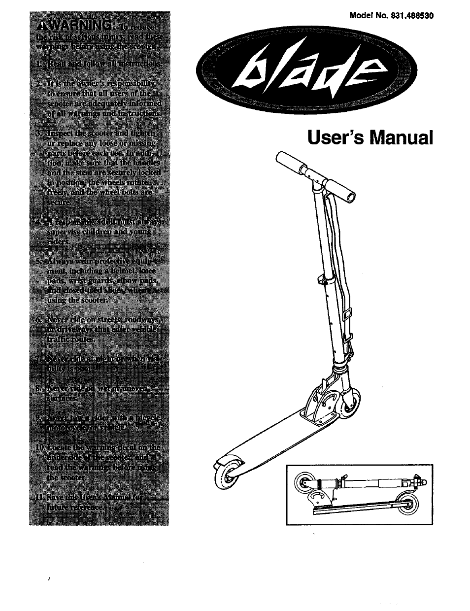 Blade ICE 831.48853 User Manual | 4 pages