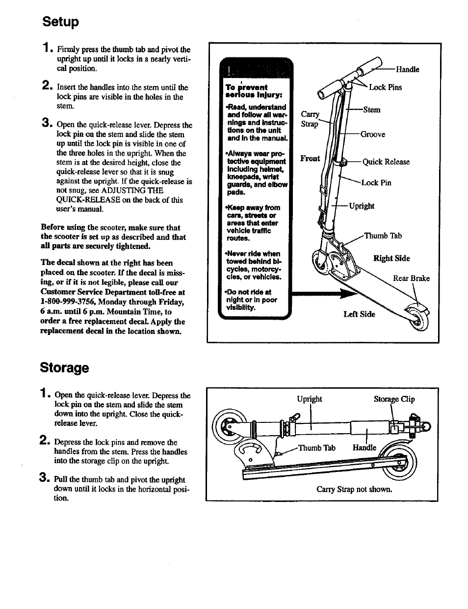 Setup, Storage | Blade ICE 831.48853 User Manual | Page 2 / 4