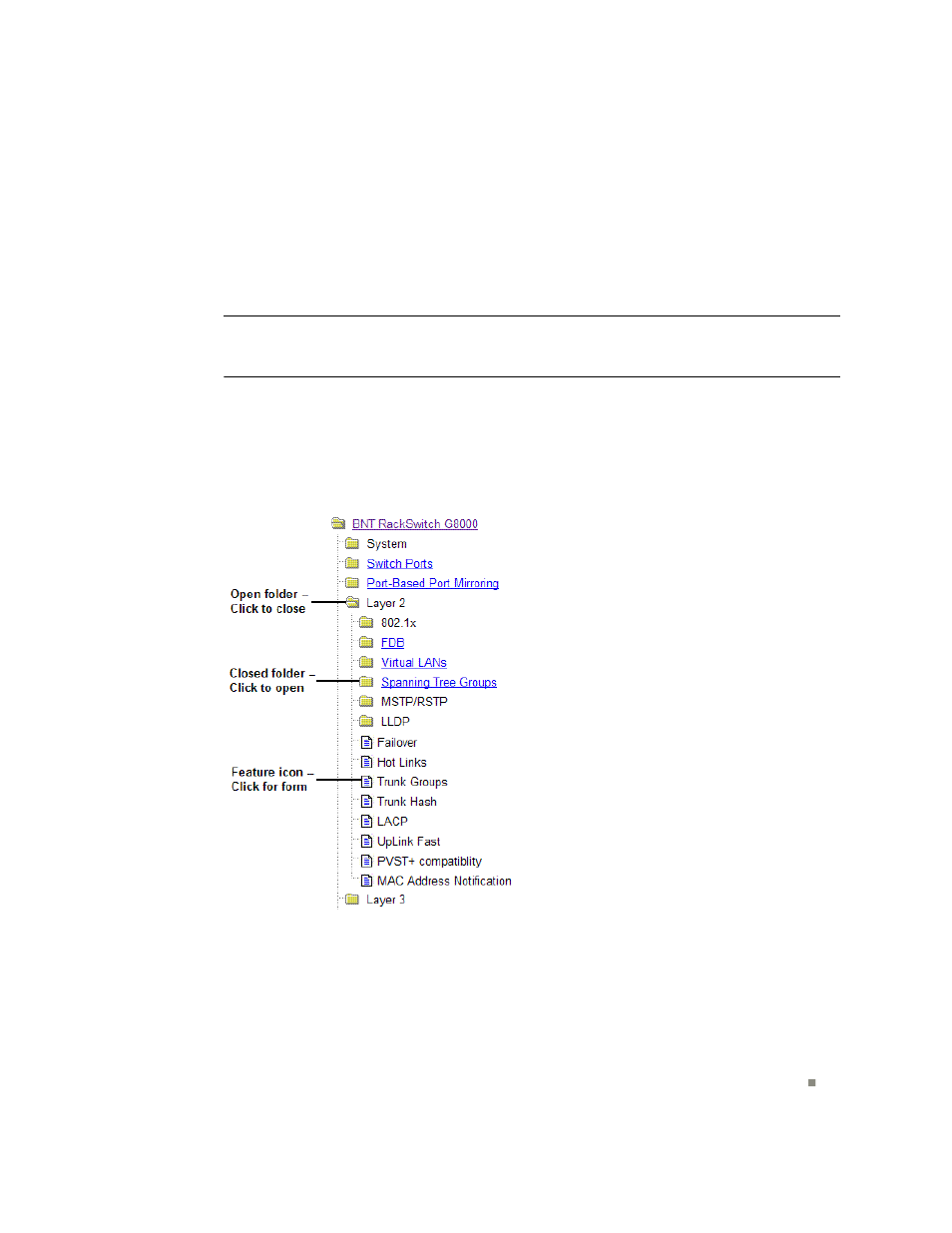 Navigation window | Blade ICE RACKSWITCH G8000 User Manual | Page 17 / 28